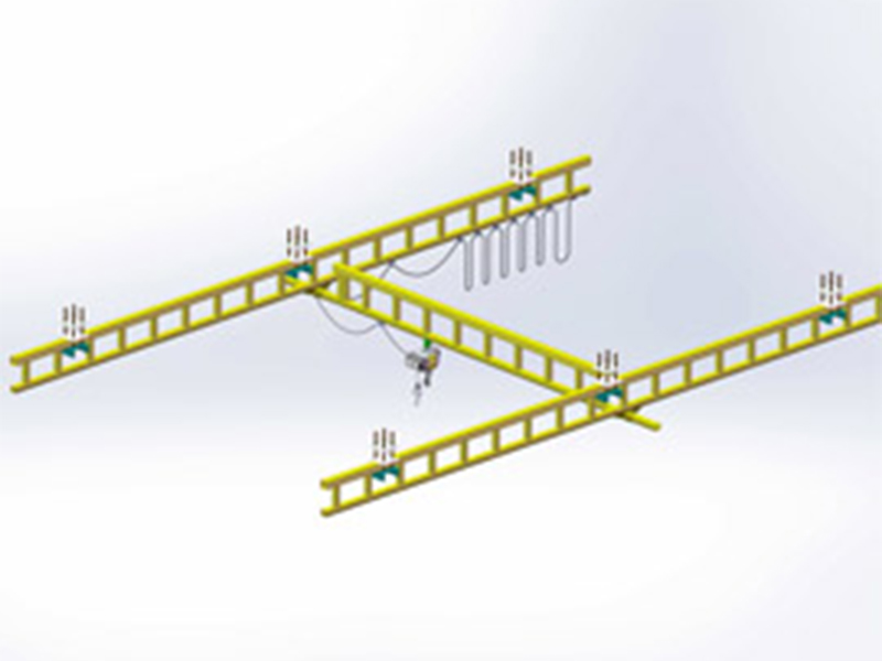 采用桁架式轨道的悬挂式起重机