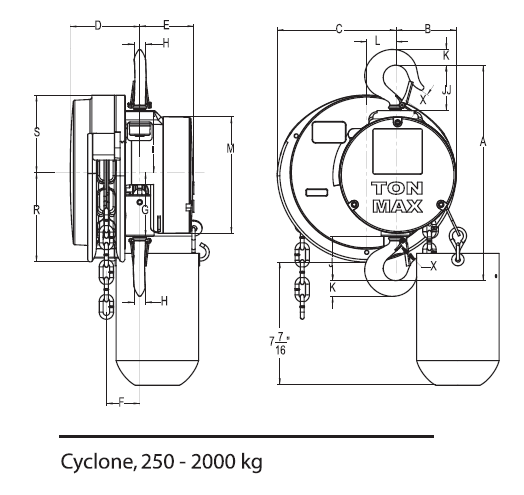 Cyclone手拉环链葫芦? 可选防火花选项(图1)