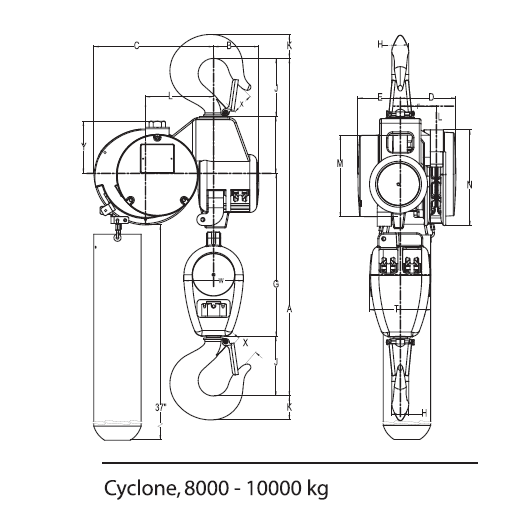 Cyclone手拉环链葫芦? 可选防火花选项(图4)